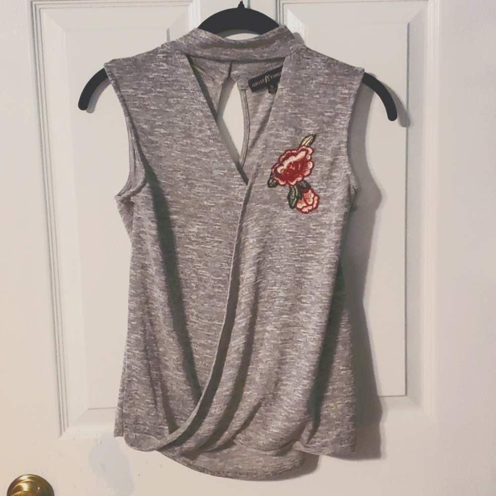 Almost Famous Small Grey Tank Top; comes with matching Size 7 Blue Jeans